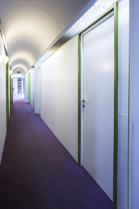 Protection murale : circulation bureaux hauteur 1m blanc ANDAMIA protection murale circulation bureaux