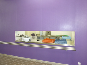 Protection murale : réfectoire, toute hauteur avec joints soudés ANDAMIA protection murale réfectoire TTH 2