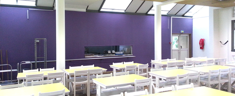 Protection murale : réfectoire collège ANDAMIA protection murale réfectoire collège hauteur 3m